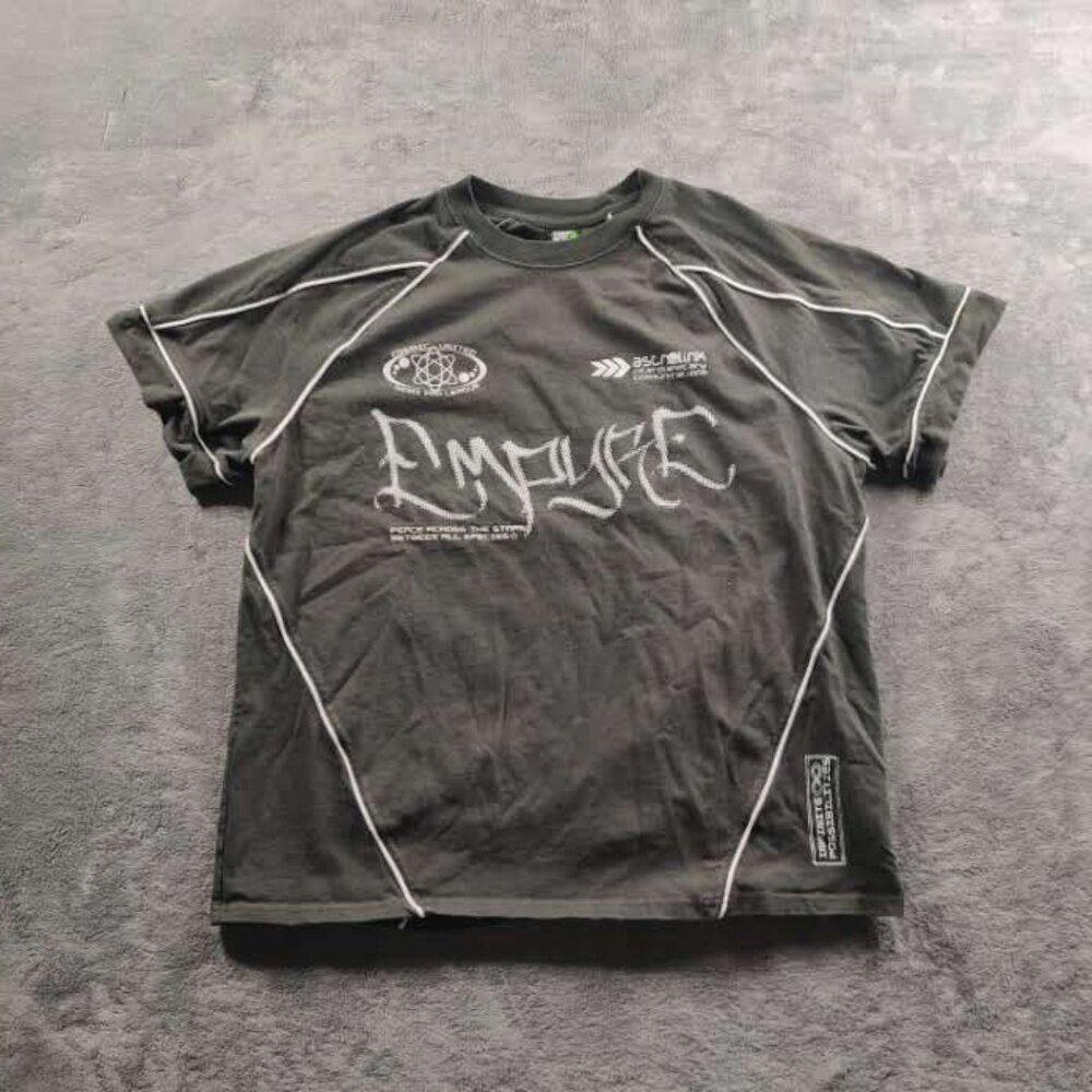 Empyre Astrolink Jersey Adult Mens XL Faded Black Short Sleeve Embroidered